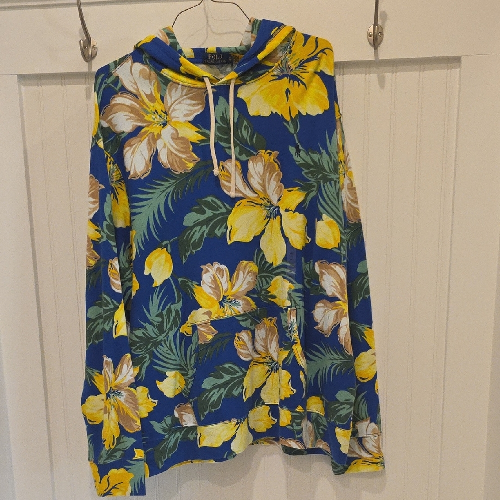 Ralph Lauren Blue and Yellow Floral Hoodie